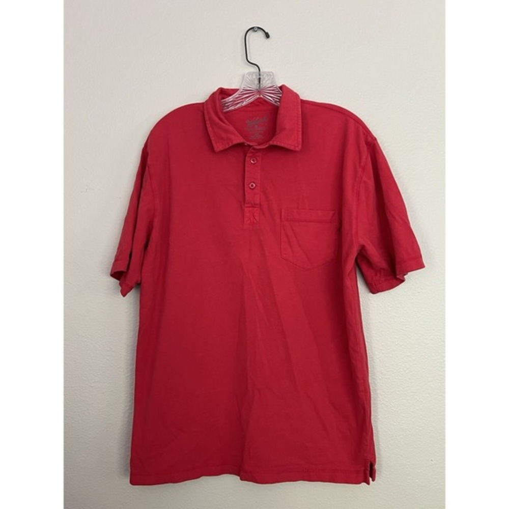 Woolrich‎ Solid Polo Shirt Mens Medium Red Preppy